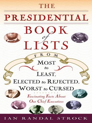 The Presidential Book of Lists - ebook